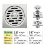 2023 Magandang Pagbebenta At Mataas na Kalidad na Water Square Shower Floor Drain Hindi kinakalawang na asero Floor Drain