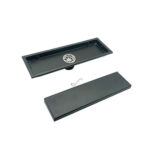 304 Stainless Steel 20-120 Mm Black Rectangular Invisible Floor Drain with Extended Tube And Common Self Seal Odor Proof Core