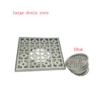 20*20 Cm 2 Mm Thickening 304 Stainless Steel Square Floor Drain with Common Odor Large Flow Core
