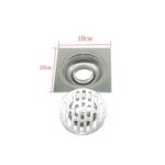 Wholesale Engineering SUS 304 Stainless Steel Square 10*10cm 2mm Thick Linear Floor Drain with Common Odor Proof Core