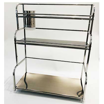 Xunjia/xinzhijia – Easy To Install 3 Layers Of 30cm 201 Stainless Steel Kitchen Vertical Spice Chopsticks Storage Rack