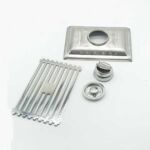 Rectangular 10*15cm Light Bamboo Pattern Bathroom 201 Stainless Steel Round Holes And Common Odor Proof Button Core Floor Drain