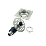 Factory Direct Sale 3 Mm tuab 201 Stainless Steel Linear Floor Drain with Plastic Elbow Washing Machine Hose Connector Set