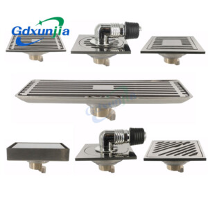 Stainless steel floor drain bathroom with multiple specifications of odor proof single and double floor drains.